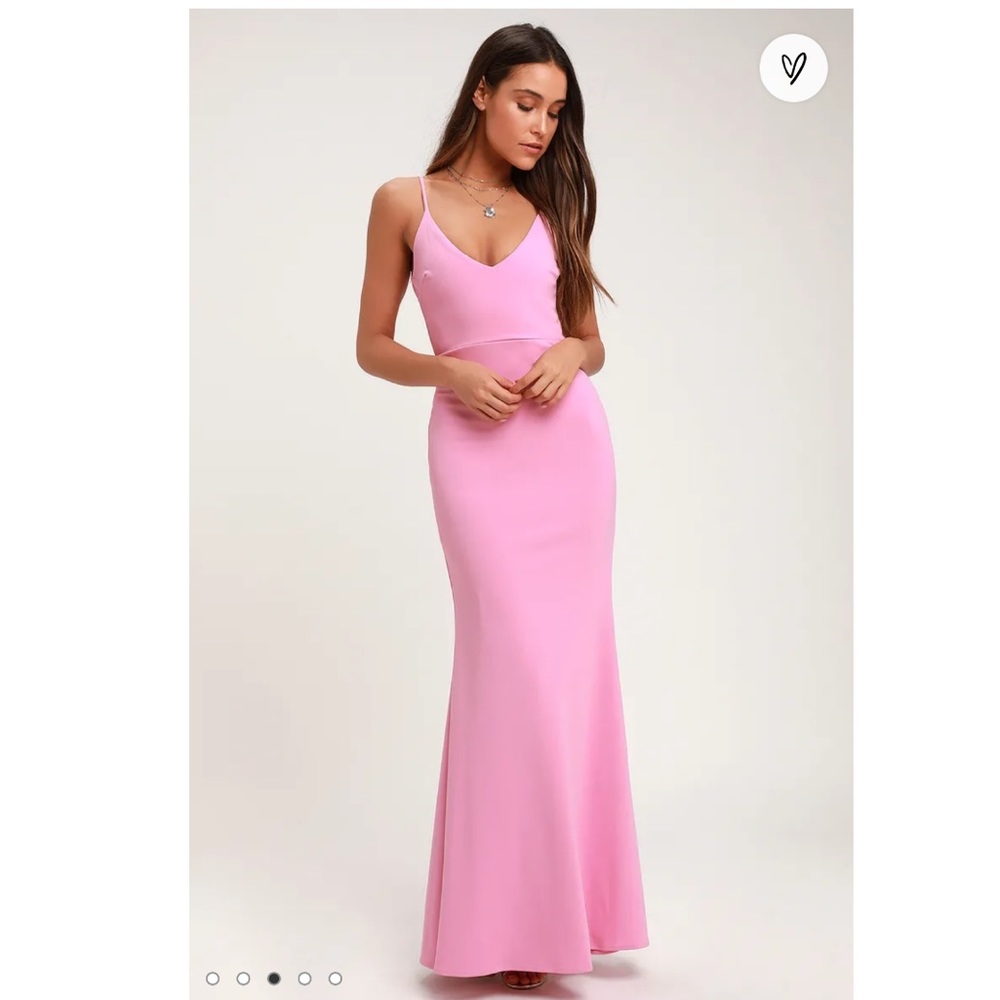 Lulu’s Infinite Glory Pink Maxi Dress